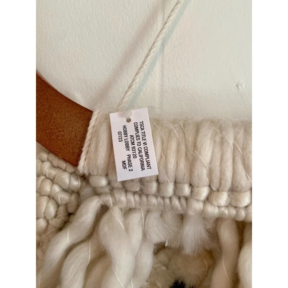 Macrame Highland Cow Wall Hanging Boho Farmhouse Decor Yarn Bull Head 20